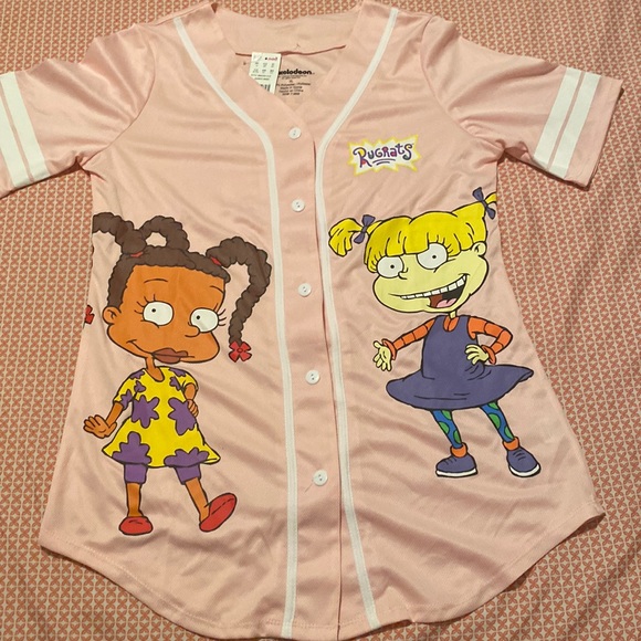 Nickelodeon Other - Nickelodeon pink 100% polyester Jersey size XL